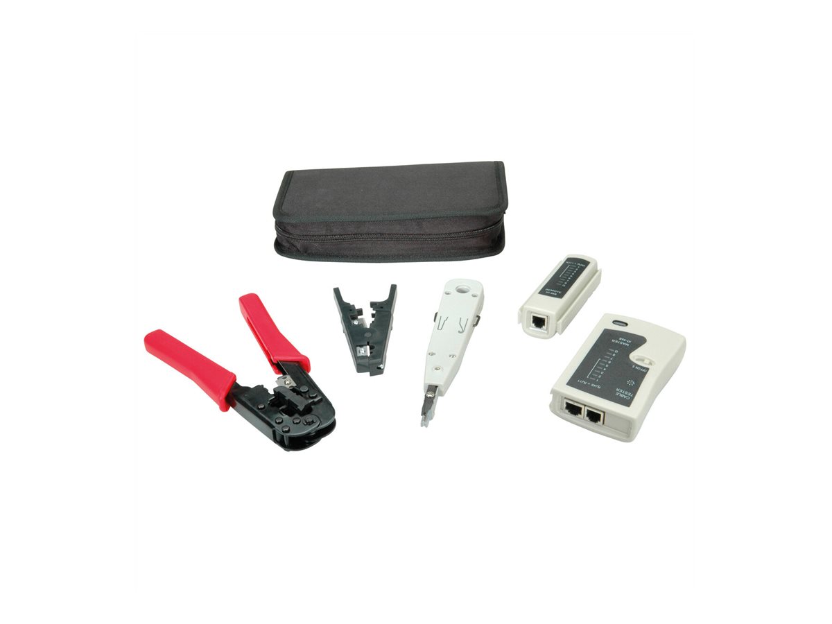 VALUE Netzwerk Werkzeug-Set, 4-teilig, mit Tasche