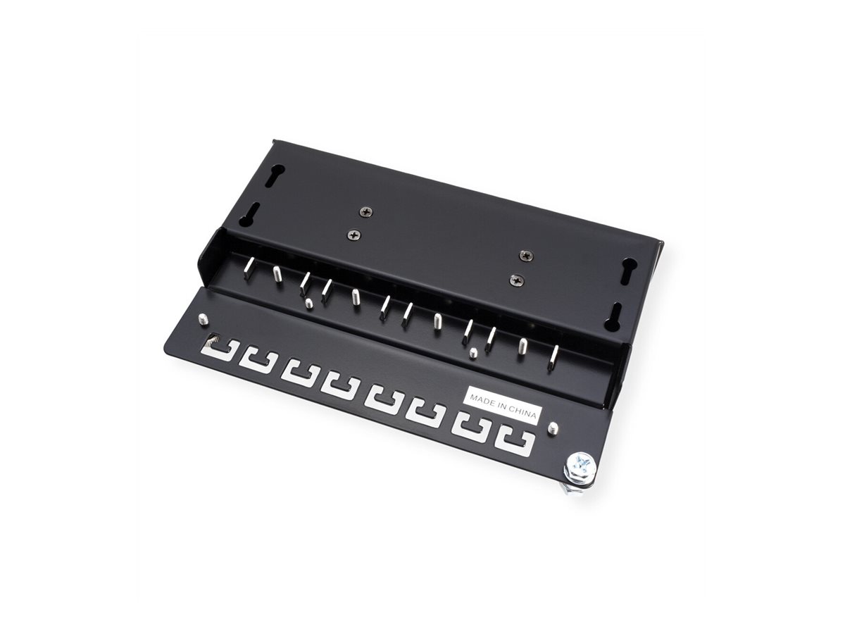 ROLINE Patchpanel, 8 Ports, Cat.5e (Class D), geschirmt, schwarz