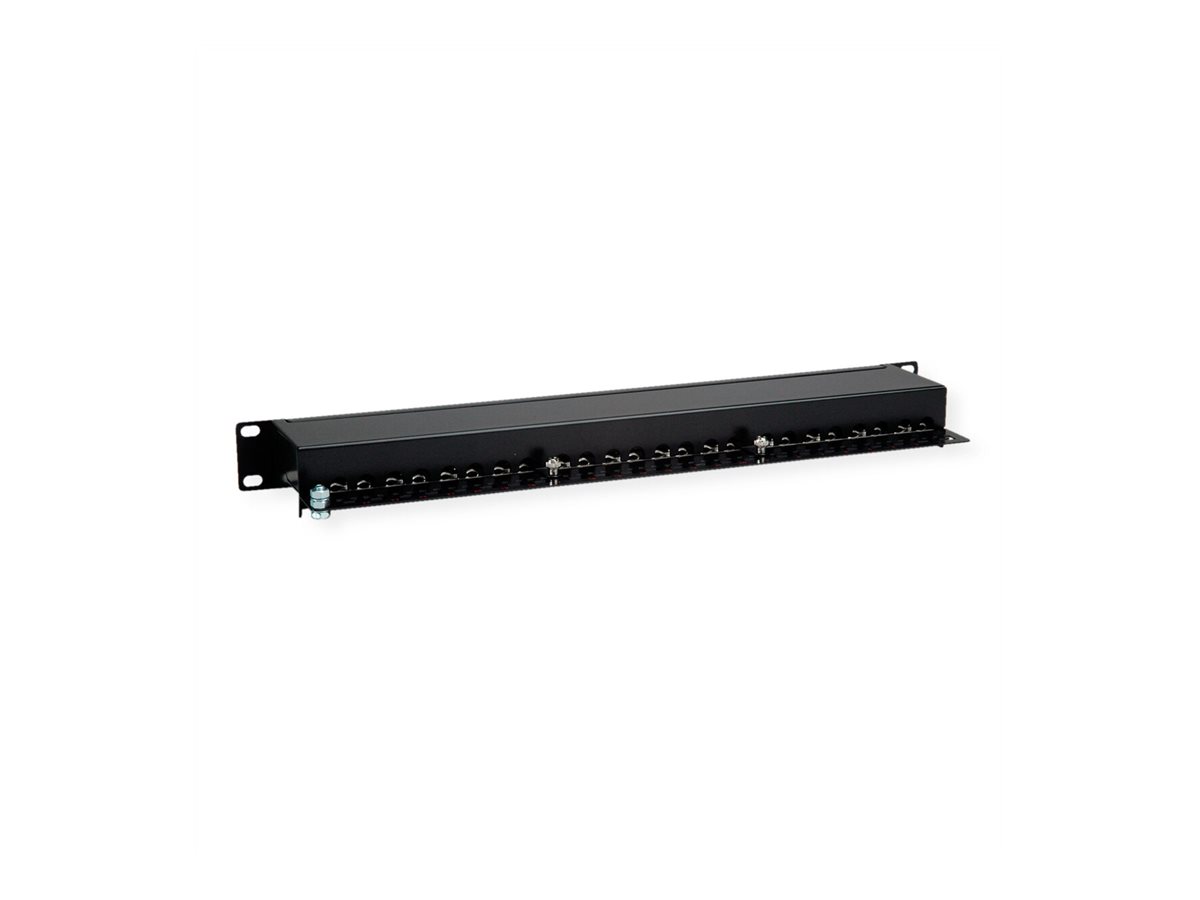 ROLINE 19-Zoll-Patchpanel 1 HE, 24 Ports, Cat.5e (Class D), schwarz