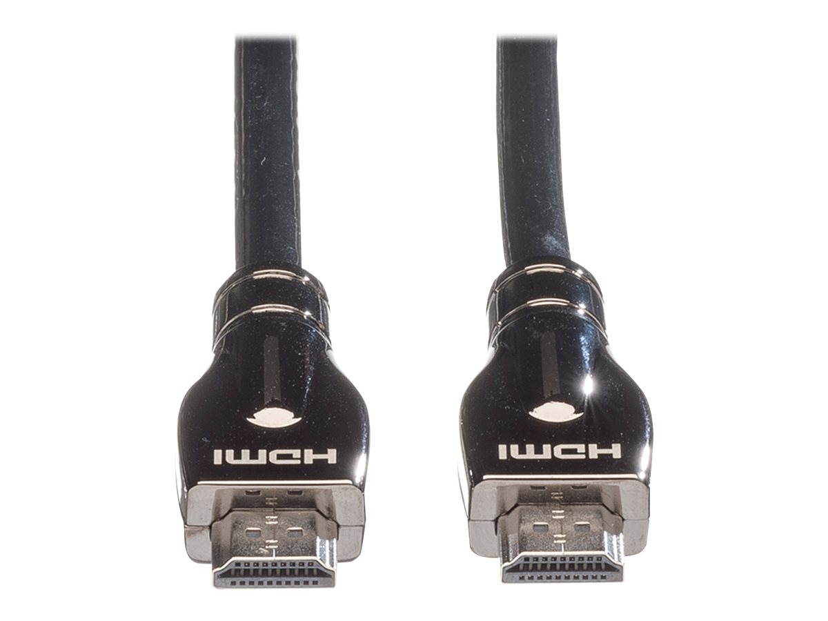 ROLINE 4K HDMI Ultra HD Kabel mit Ethernet, ST/ST, schwarz, 20 m