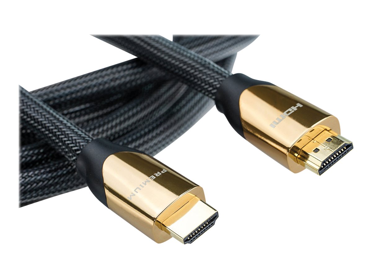 ROLINE 4K PREMIUM HDMI Ultra HD Kabel mit Ethernet, ST/ST, schwarz, 2 m