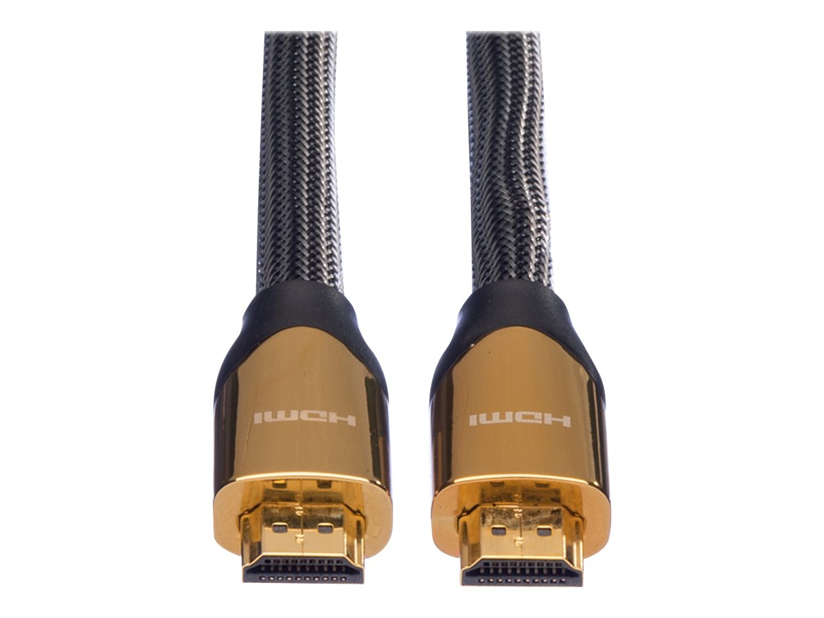 ROLINE 4K PREMIUM HDMI Ultra HD Kabel mit Ethernet, ST/ST, schwarz, 2 m