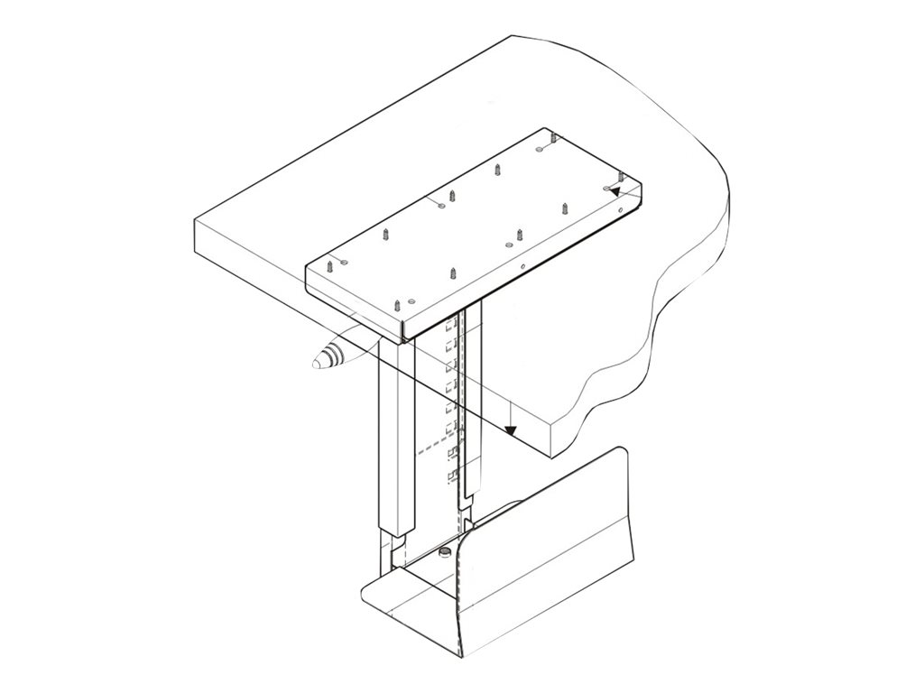 ROLINE PC-Halterung dreh- und ausziehbar, silberfarben