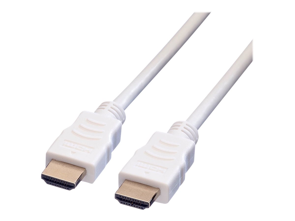 VALUE HDMI High Speed Kabel mit Ethernet, weiß, 1 m