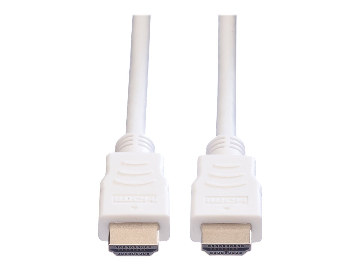 VALUE HDMI High Speed Kabel mit Ethernet, weiß, 1 m