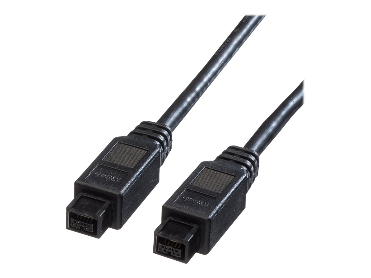ROLINE IEEE 1394b Kabel, 9/9polig, schwarz, 1,8 m