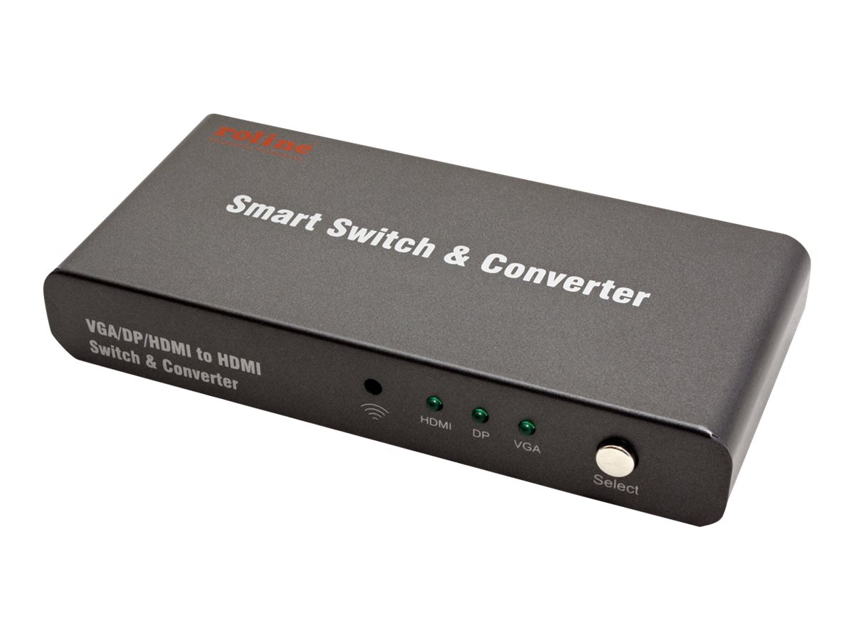 ROLINE HDMI/VGA/DP zu HDMI Konverter-Switch