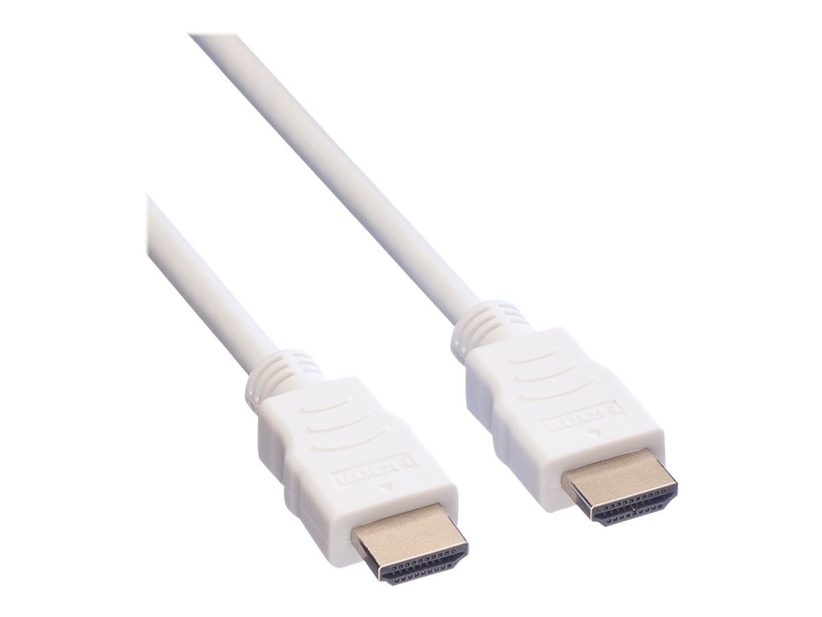 VALUE HDMI High Speed Kabel mit Ethernet, weiß, 5 m