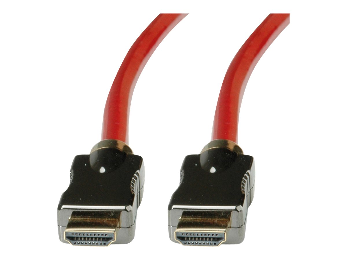 ROLINE 8K HDMI Ultra HD Kabel mit Ethernet, ST/ST, rot, 1 m
