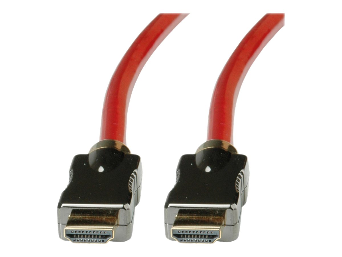 ROLINE 8K HDMI Ultra HD Kabel mit Ethernet, ST/ST, rot, 2 m