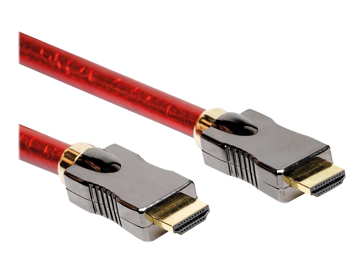 ROLINE 8K HDMI Ultra HD Kabel mit Ethernet, ST/ST, rot, 3 m