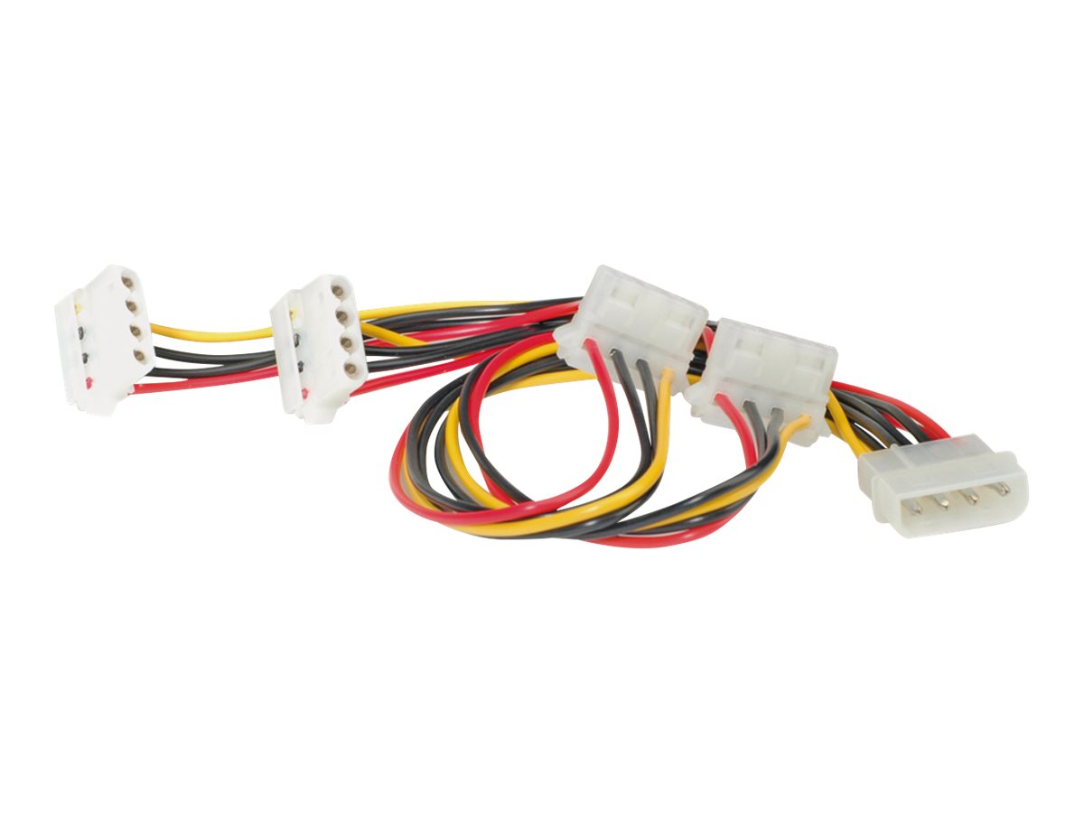 ROLINE Y-Kabel 4 pol. HDD / 4x 4 pol. HDD (abgewinkelt), 0,45 m