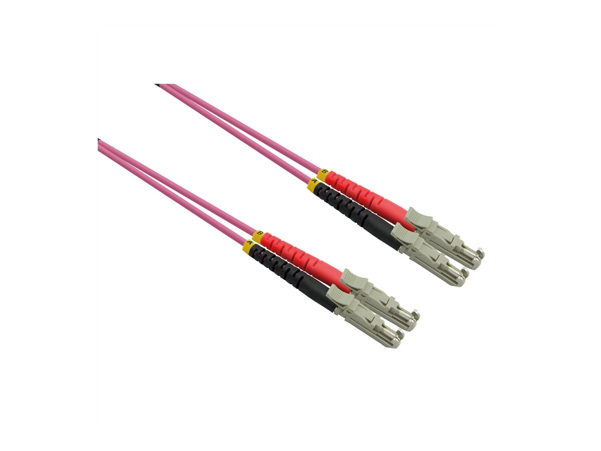 ROLINE LWL-Kabel duplex 50/125µm OM4, LSH/LSH, LSOH, violett, 10 m