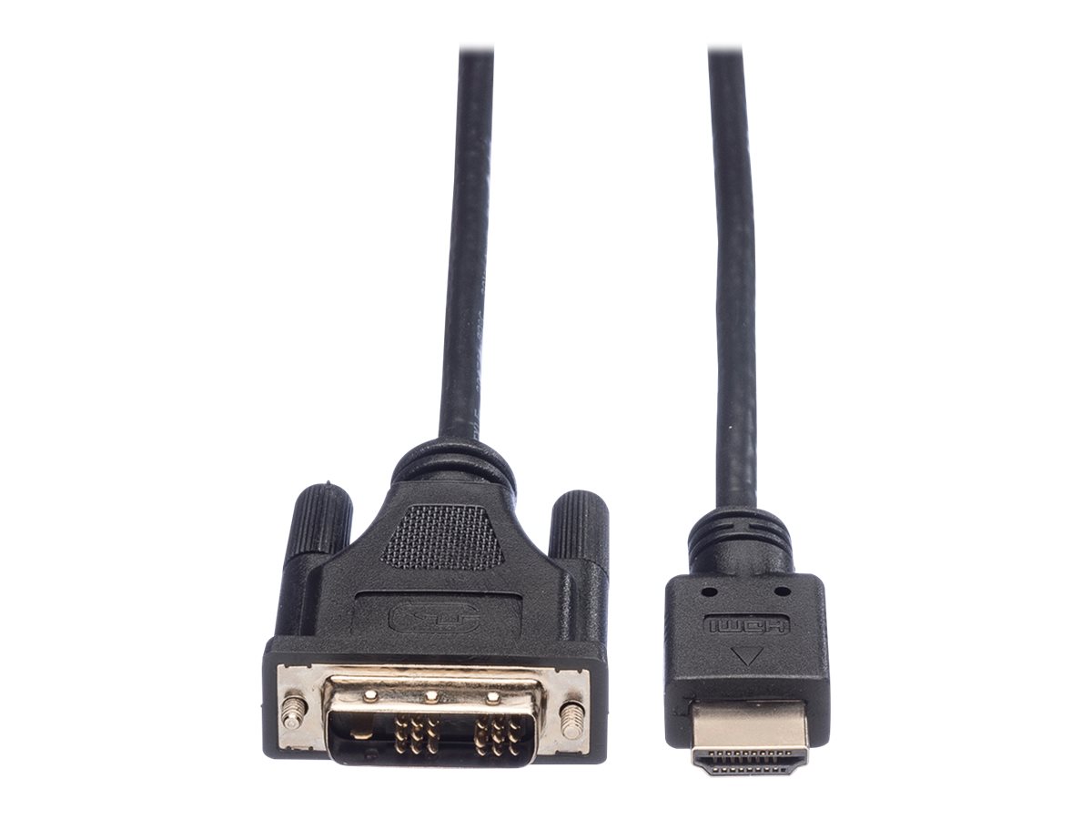 ROLINE Kabel DVI (18+1) ST - HDMI ST, schwarz, 3 m