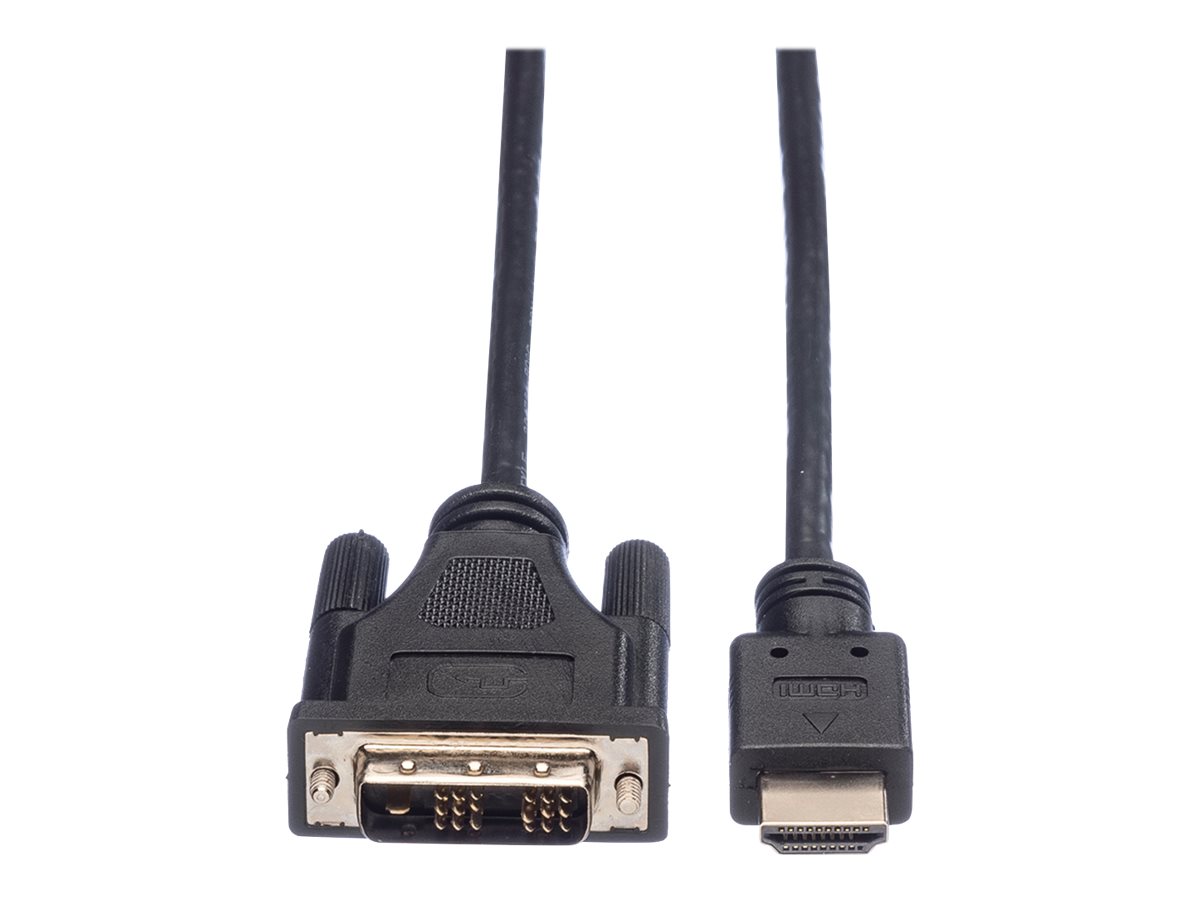 ROLINE Kabel DVI (18+1) ST - HDMI ST, schwarz, 5 m