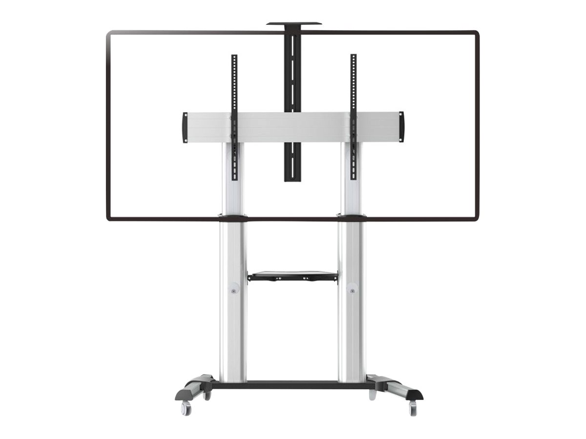 ROLINE LCD-/TV-Rollständer, 60-100 Zoll, bis 100 kg, silberfarben