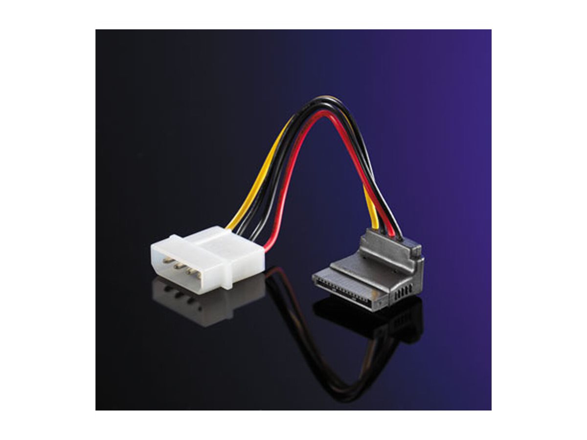 ROLINE Adapterkabel 4 pol. HDD / SATA, abgewinkelt, 0,1 m
