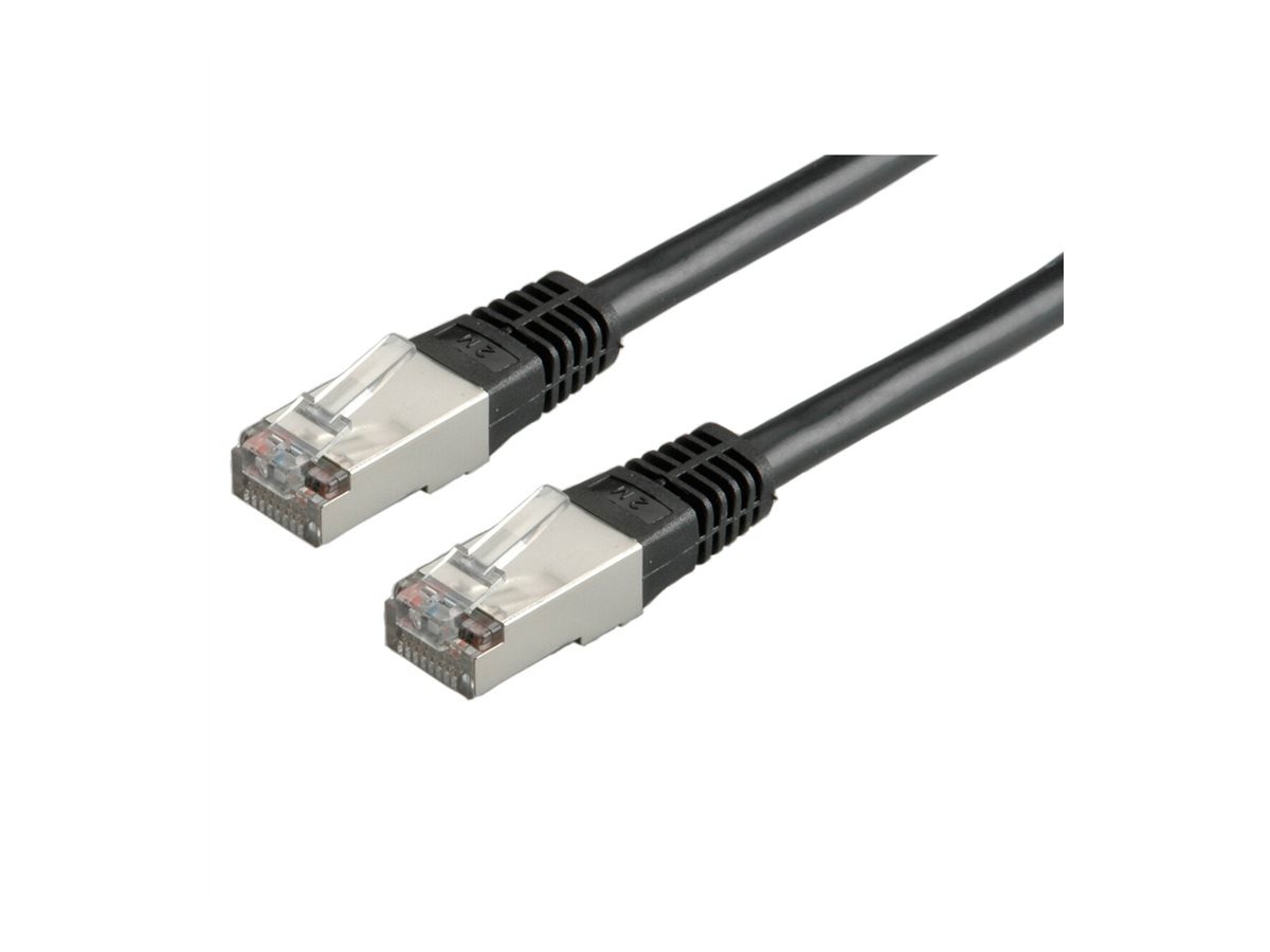 ROLINE Patchkabel Cat.5e (Class D) S/FTP, schwarz, 2 m