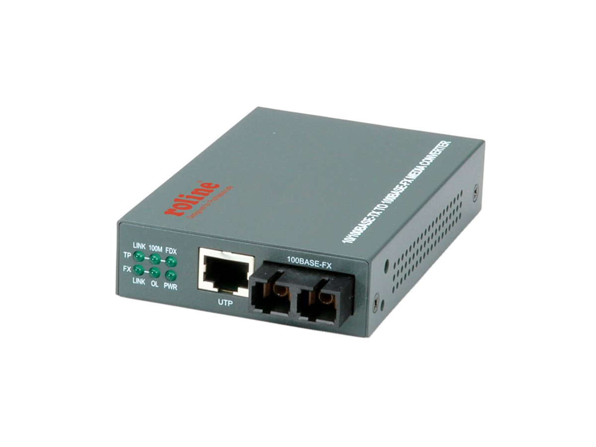 ROLINE Fast Ethernet Konverter RJ-45 - SC, Loop-back