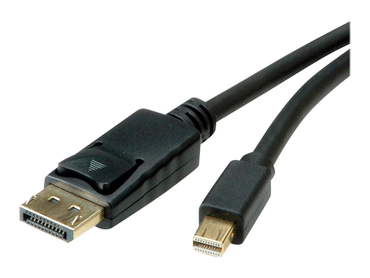 ROLINE Mini DisplayPort Kabel, v1.4, mDP - DP, ST - ST, schwarz, 2 m