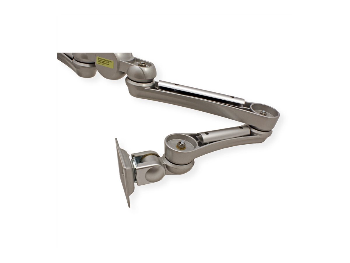 ROLINE LCD-Doppelarm Trägerstange, 4 Gelenke, Tischmontage, bis 16 kg