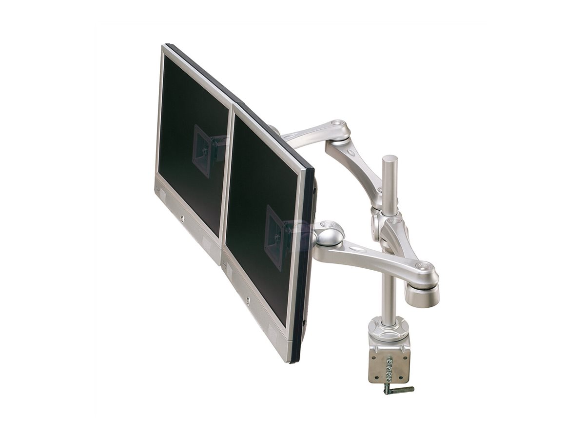 ROLINE LCD-Doppelarm Trägerstange, 4 Gelenke, Tischmontage, bis 16 kg