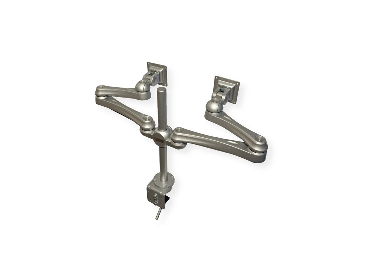 ROLINE LCD-Doppelarm Trägerstange, 4 Gelenke, Tischmontage, bis 16 kg