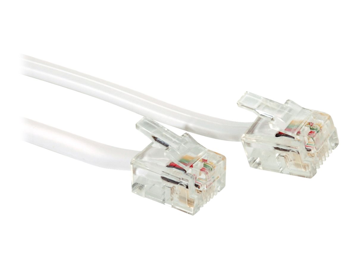 VALUE RJ12-Telefonkabel 6P4C, weiß, 6 m