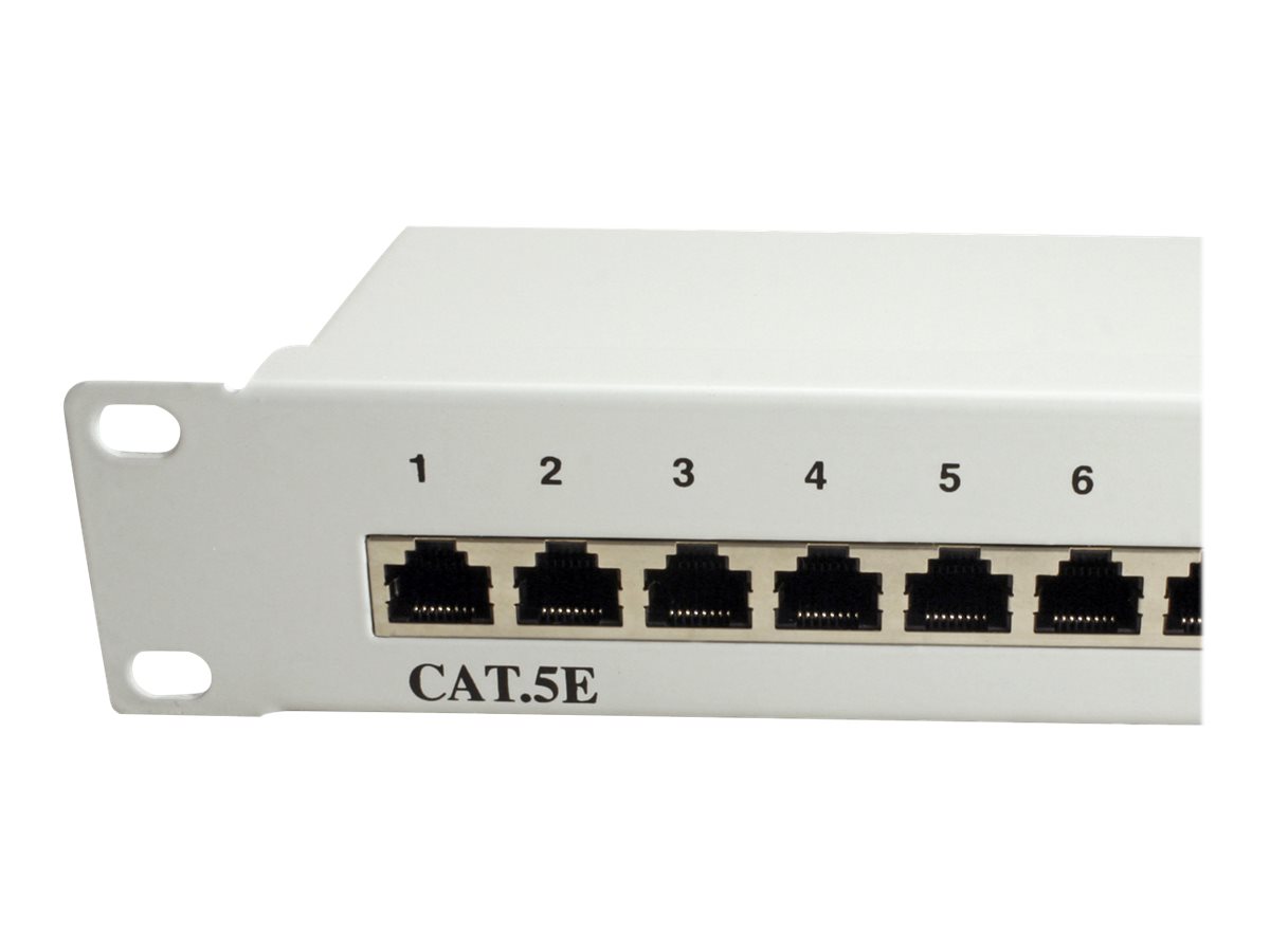 VALUE Cat.5e (Class D) 19-Zoll-Patchpanel, 24P, geschirmt, grau