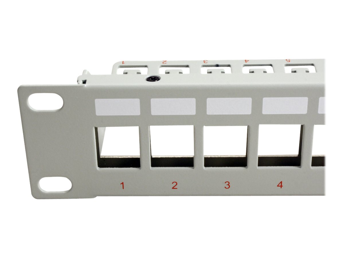 ROLINE 19-Zoll-Keystone-Modulträger, 24P., geschirmt, grau