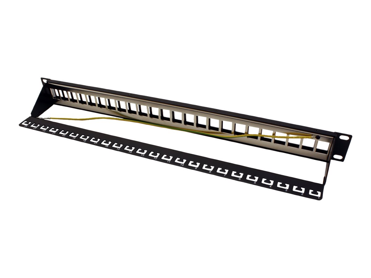 ROLINE 19-Zoll-Keystone-Modulträger, 24P., geschirmt, schwarz