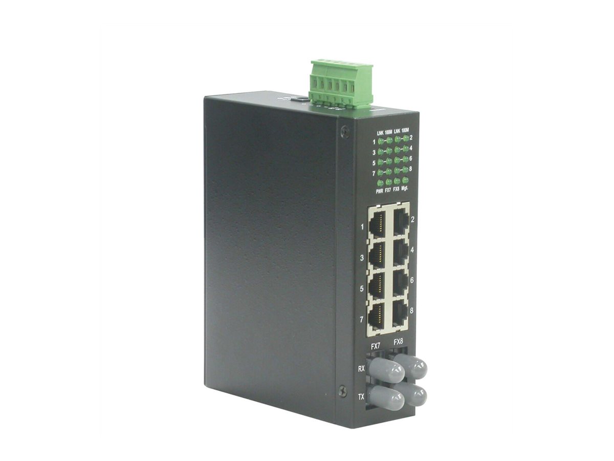 ROLINE Industrie Switch, 6x RJ-45, 2x ST, unmanaged