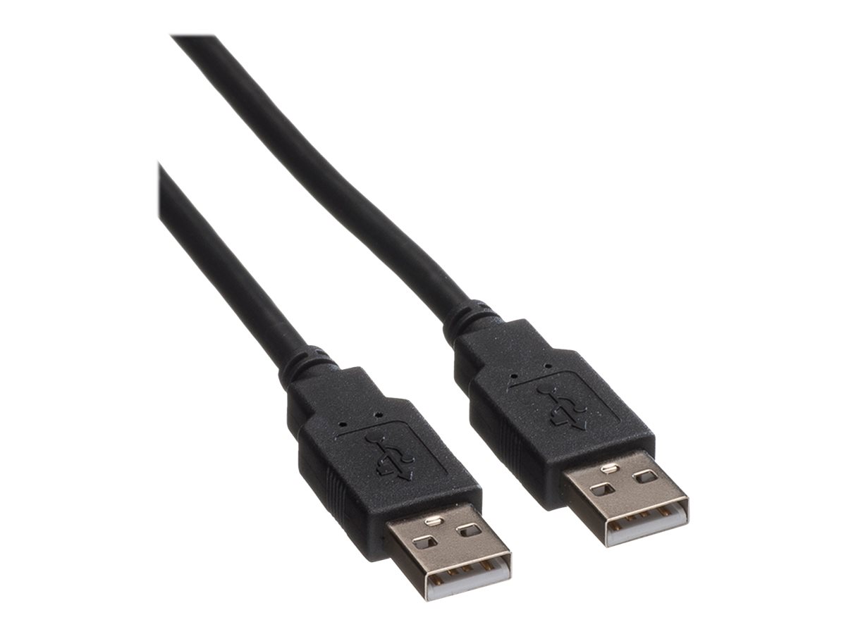 ROLINE USB 2.0 Kabel, Typ A-A, schwarz, 0,8 m