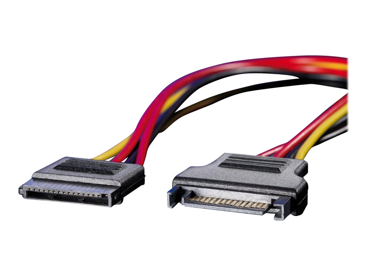 ROLINE SATA Stromverlängerungskabel, 0,3 m