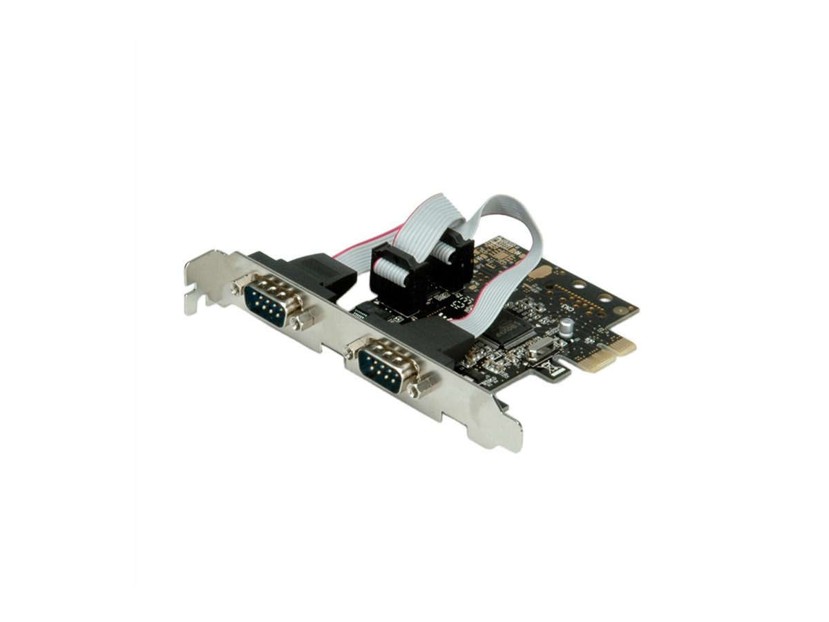 VALUE PCI-Express-Karte, Seriell RS232, D-Sub 9, 2 Ports
