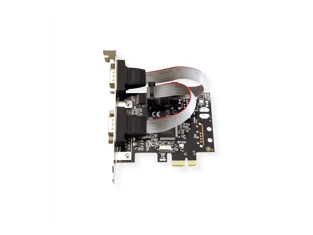 VALUE PCI-Express-Karte, Seriell RS232, D-Sub 9, 2 Ports