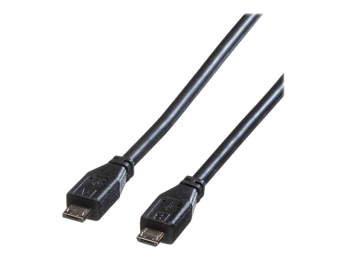 ROLINE USB 2.0 Kabel, Micro USB A ST - Micro USB B ST, 1,8m