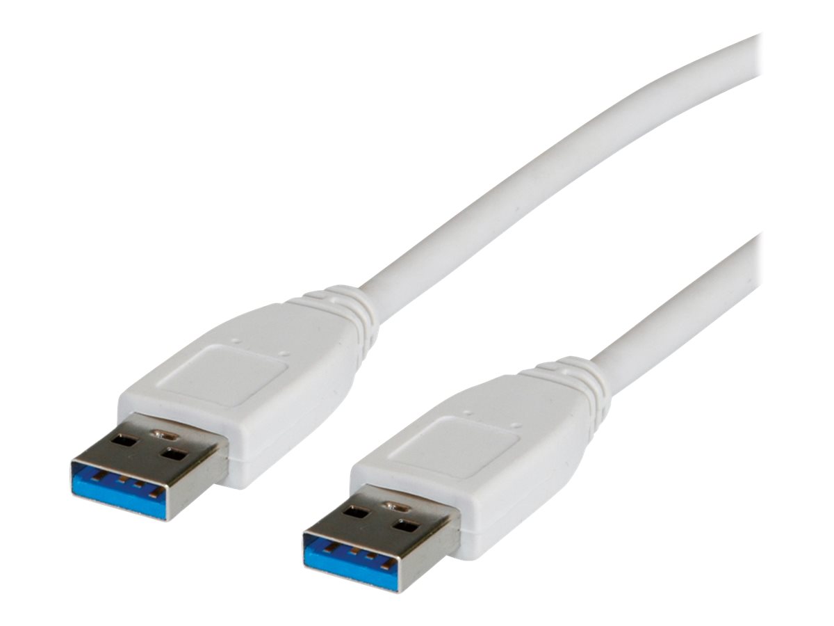 VALUE USB 3.2 Gen 1 Kabel, Typ A-A, weiß, 1,8 m