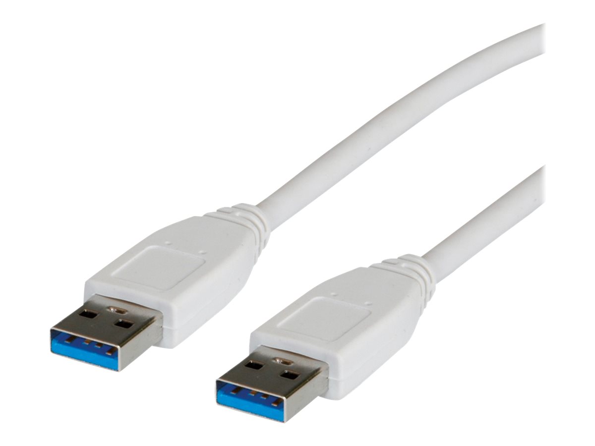 VALUE USB 3.2 Gen 1 Kabel, Typ A-A, weiß, 3 m