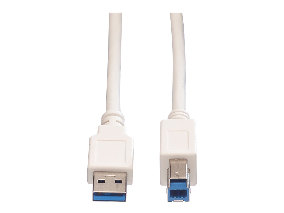 VALUE USB 3.2 Gen 1 Kabel, Typ A-B, weiß, 1,8 m