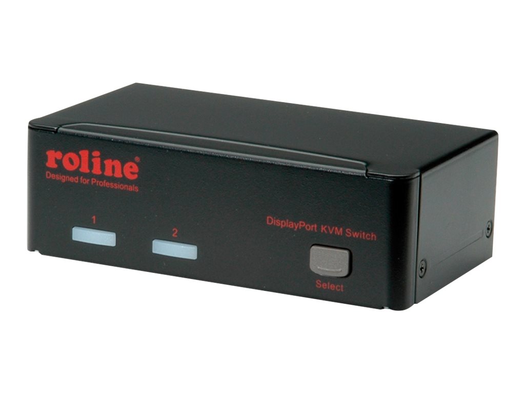 ROLINE DisplayPort USB 2.0 KVM Switch, 1 User - 2 PC