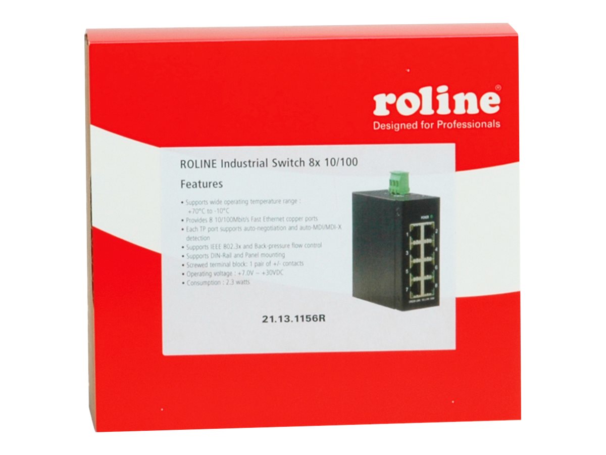 ROLINE Industrie Switch 8x RJ-45, unmanaged