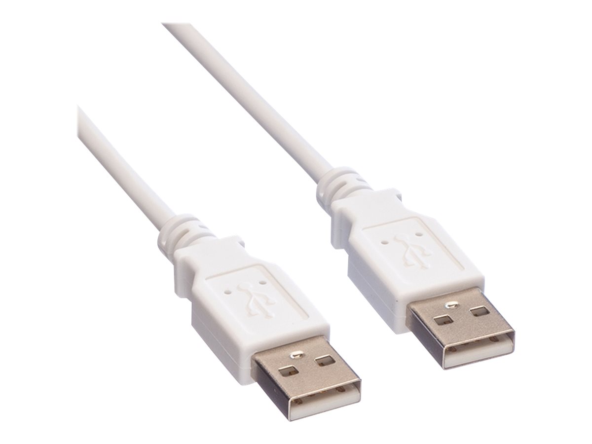 VALUE USB 2.0 Kabel, Typ A-A, weiß, 3 m