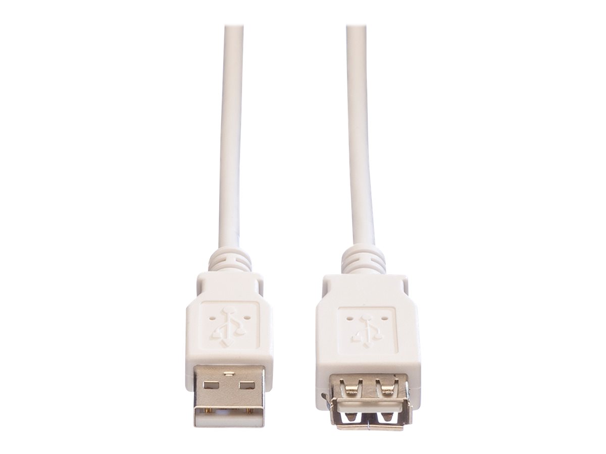 VALUE USB 2.0 Kabel, Typ A-A, ST/BU, weiß, 3 m