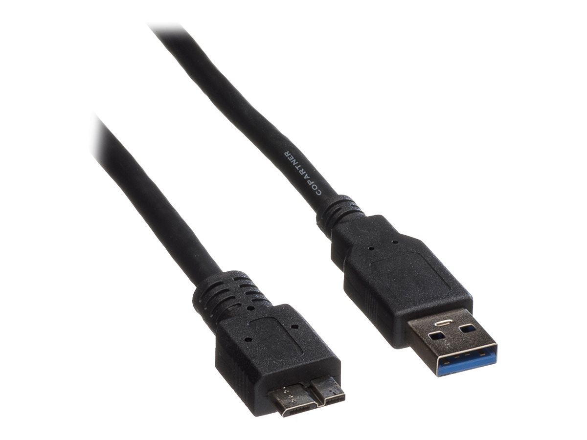 ROLINE USB 3.2 Gen 1 Kabel, A ST - Micro B ST, schwarz, 2 m