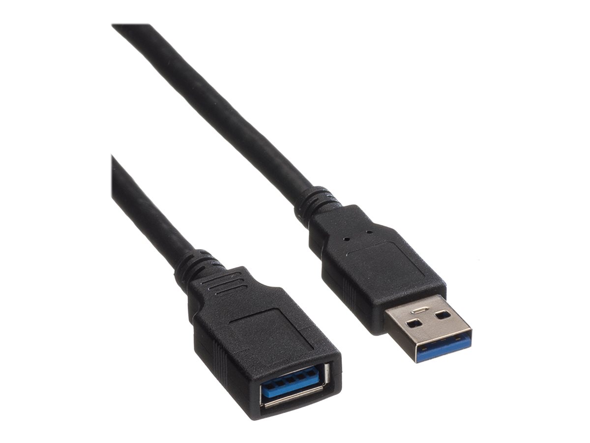ROLINE USB 3.2 Gen 1 Verlängerungskabel, Typ A-A, ST/BU, schwarz, 1,8 m