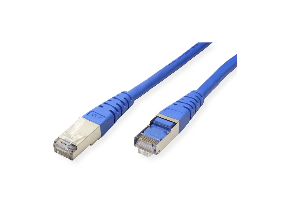 ROLINE Patchkabel Cat.6 (Class E) S/FTP (PiMF), blau, 0,3 m