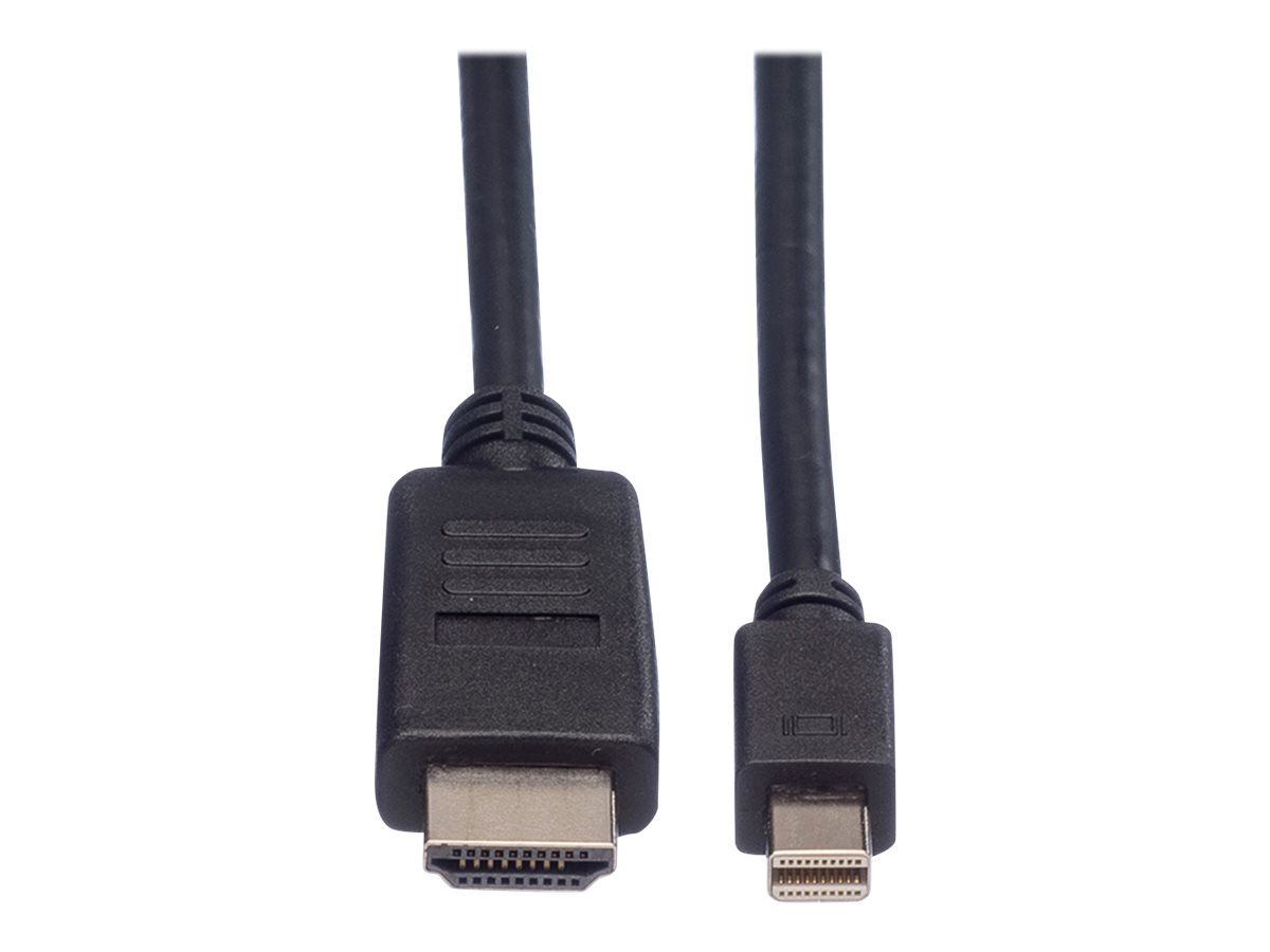 ROLINE Mini DisplayPort Kabel, Mini DP-HDTV, ST/ST, schwarz, 1,5 m