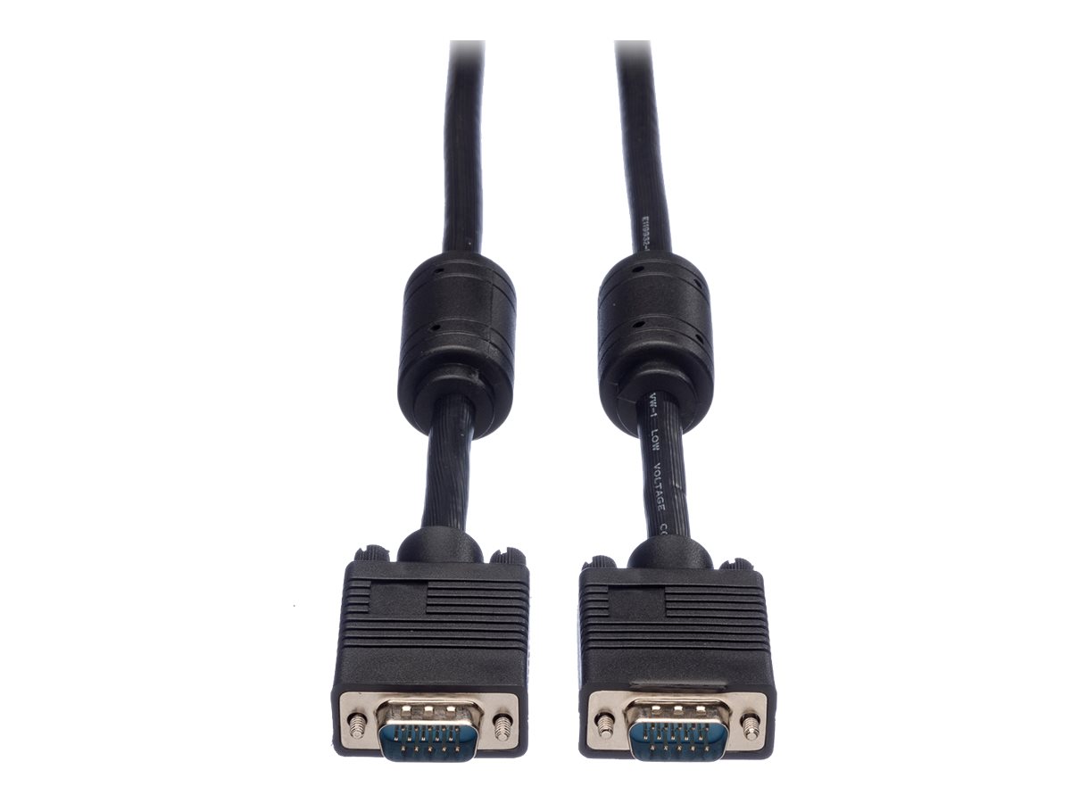 ROLINE SVGA Monitor-Kabel mit Ferritkern+DDC, HD15 ST-ST, 10 m
