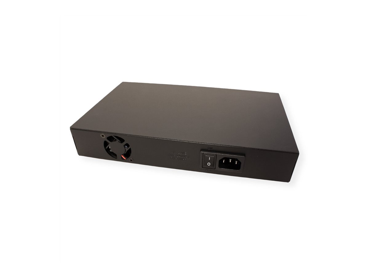 ROLINE PoE Fast Ethernet Switch, 8 Port, (8x PoE), 19-Zoll-Einbau